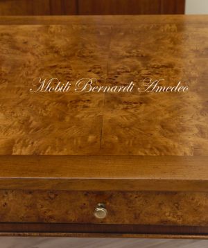 Classic desk made of solid walnut wood with top made of poplar briar